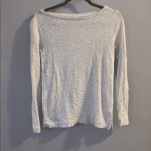 Loft gray long sleeve top